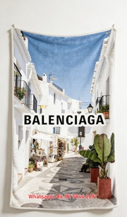 Balenciaga Street Scene Flannel Sofa Throw Blanket for Wall Hanging BA072